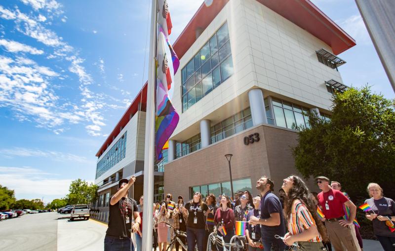 Flag raising at SLAC