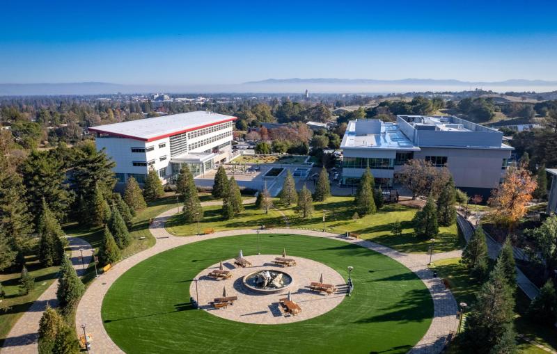 aerial view of SLAC campus