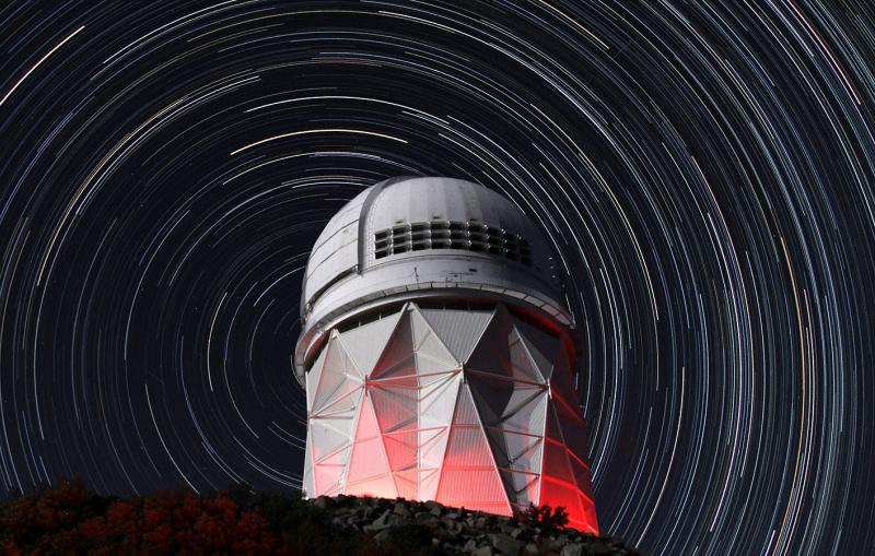 Mayall Telescope Star Trails