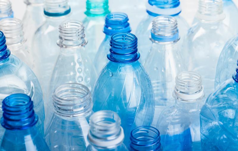 Clear plastic bottles