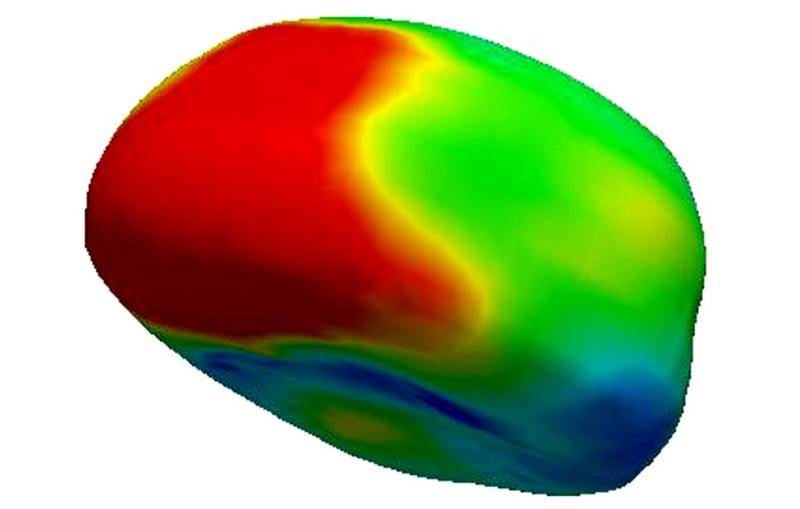 Image - 3-D rendering of a gold nanocrystal, with are...