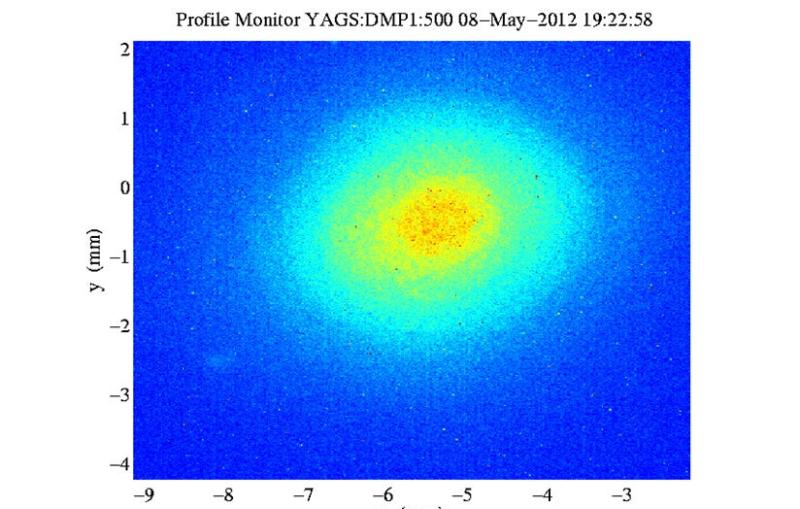 X-ray beam generated in a successful low-energy test at LCLS