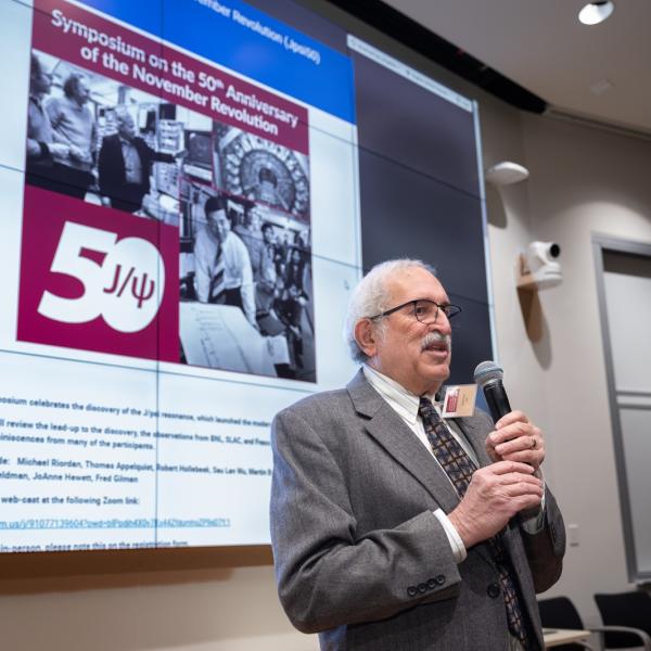 SLAC theorist and symposium organizer Michael Peskin