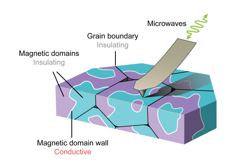 Diagram of the microwave impedance microscopy (MIM) technique