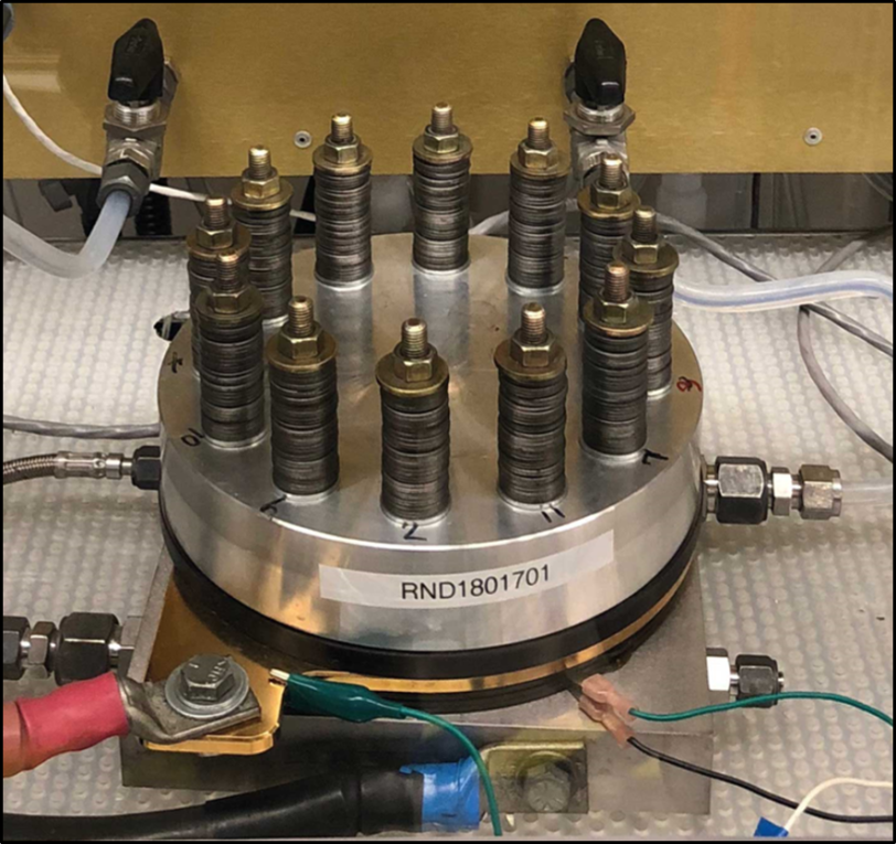 Photo of a commercial electrolyzer used in experiments