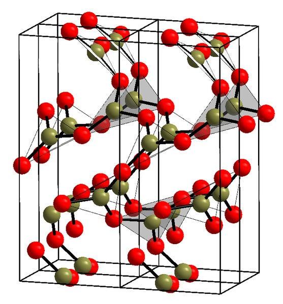 Image - Diagram of crystal structure of boron trioxide.