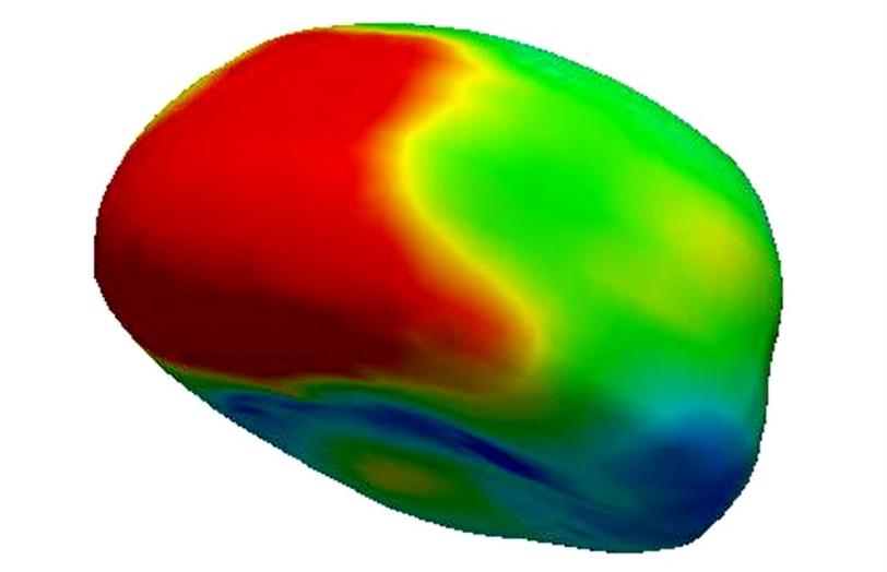 Image - 3-D rendering of a gold nanocrystal, with are...