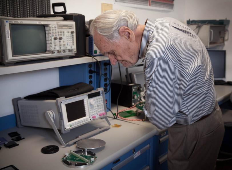 Photo - Dietrich Freytag of the SLAC Integrated Circuits Department. (Brad Plummer/SLAC)