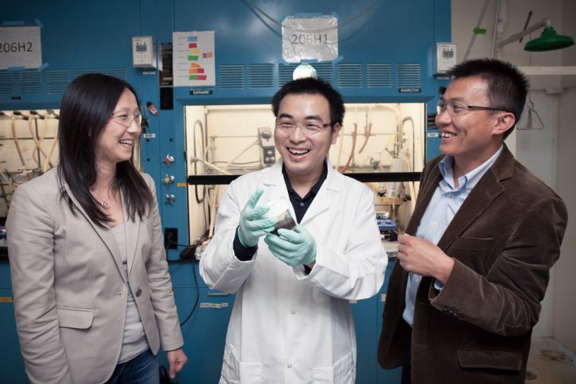 Photo - Bao, Wang and Cui smiling