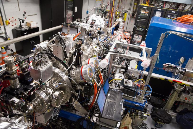 Photo - A view of the LAMP instrument at SLAC's Linac Coherent Light Source X-ray laser. (SLAC)