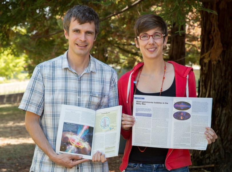 Photo - KIPAC researchers Dmitry Malyshev and Anna Franckowiak 