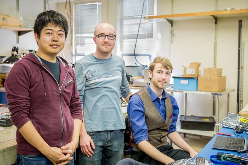 Photo - Luigi Tibaldo of SLAC (center) and collaborators 