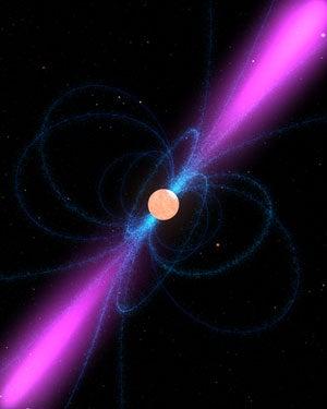 Artist’s conception of a pulsar