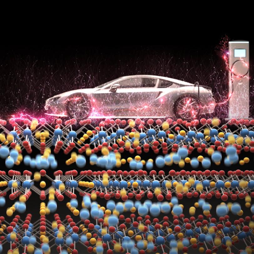 Electrode structure for lithium ion battery.