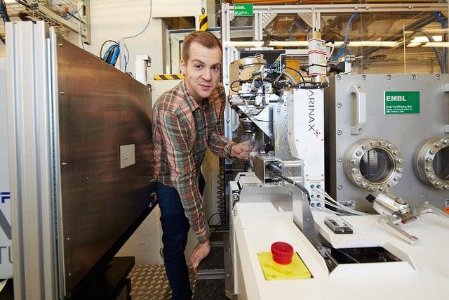 Cornelius Gati at the PETRA III light source at DESY.