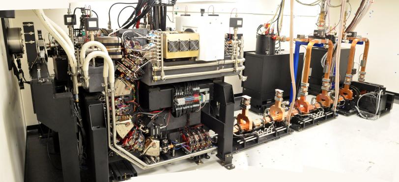 A compact synchrotron, about the size of a small car, built by Lyncean Technologies.