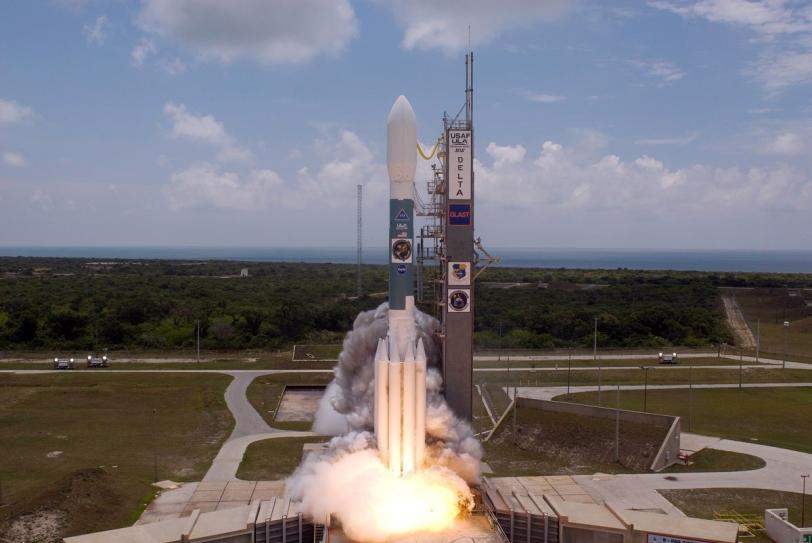 Photo - The Fermi Gamma-ray Space Telescope launches June 11, 2008 