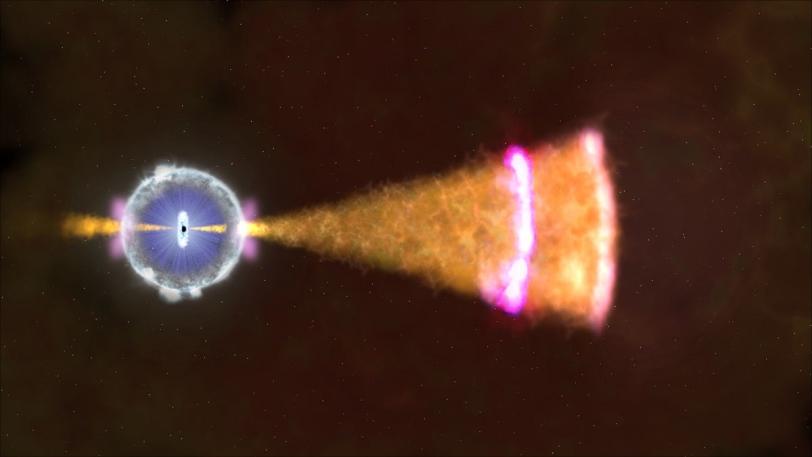 Image - Collapsing star shooting out jet of gas