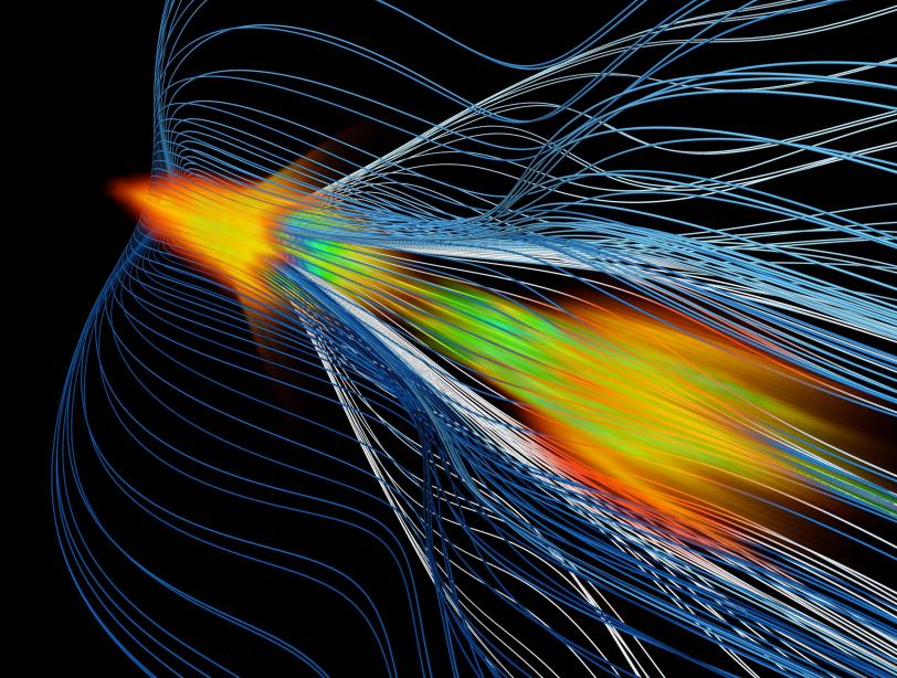 Simulation of high-energy positron acceleration in an ionized gas, or plasma