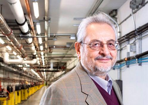 Claudio Pellegrini in the LCLS Beam Transport Hall (Photo by Michelle McCarron.)