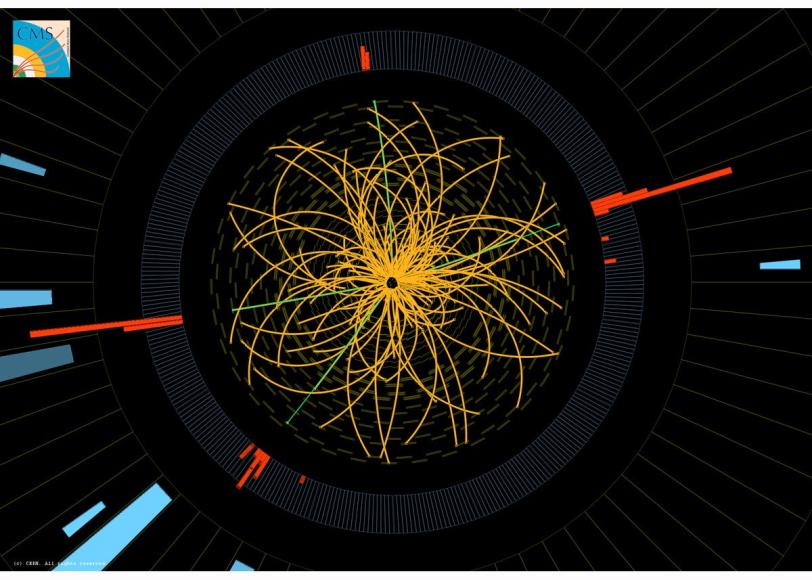 a real proton-proton collision event