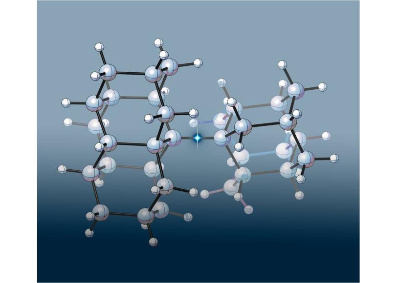 Representation of the longest carbon-carbon bond ever seen in an alkane