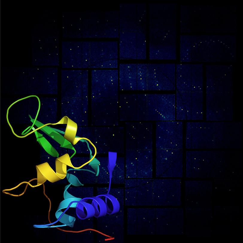 a lysozyme structural model against its X-ray diffraction pattern