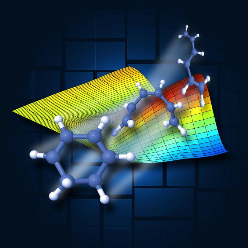 Image - This illustration shows shape changes that occur in quadrillionths-of-a-second intervals in a ring-shaped molecule that was broken open by light. (SLAC)