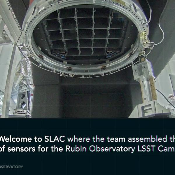 video still frame of Rubin Observatory Camera Assembly TimeLapse