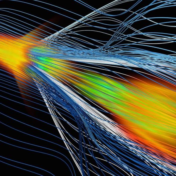 video stillframe of plasma wakefield acceleration with positrons