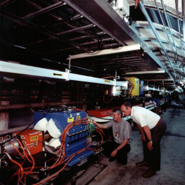 View down the tunnel of the Asymmetric B Factory.