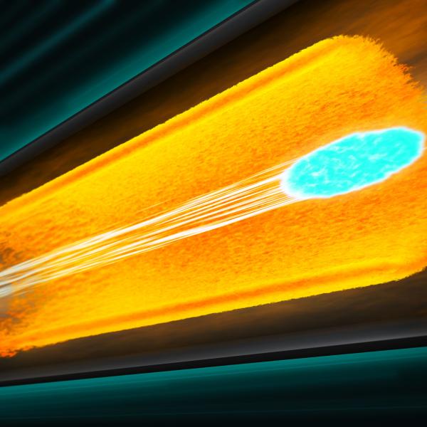 A plasma tube to bring particles up to speed at SLAC.