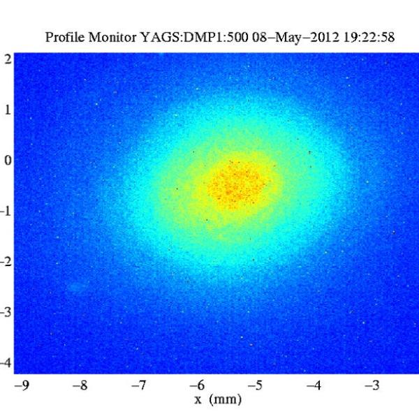 X-ray beam generated in a successful low-energy test at LCLS