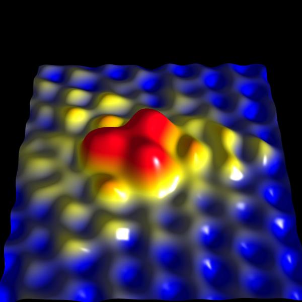 3-D Image of Nitrogen Atom in Graphene